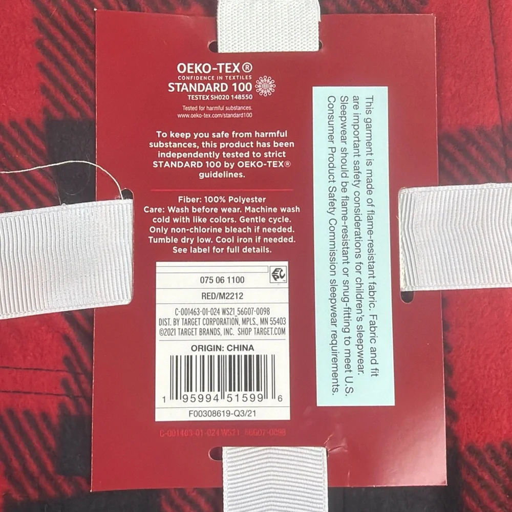 Kids Robe‎ w/ Sash & Pockets Red & Black Buffalo Plaid Fleece Unisex